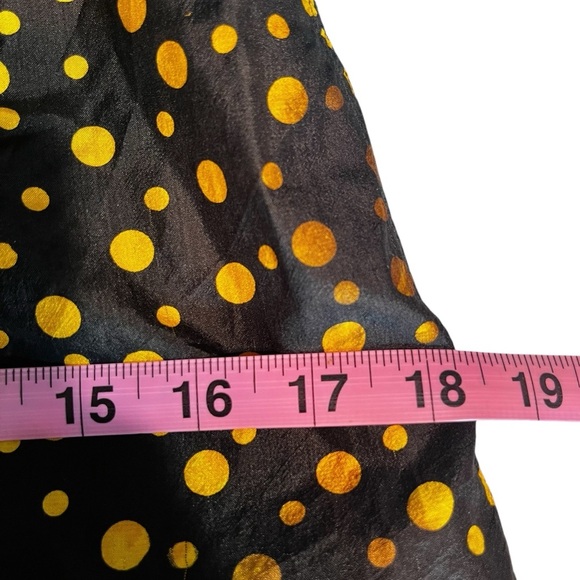Vintage Rare Silk Black Gold Polka  agnes b. Tunic Blouse Dress Size 2 France - Picture 10 of 12